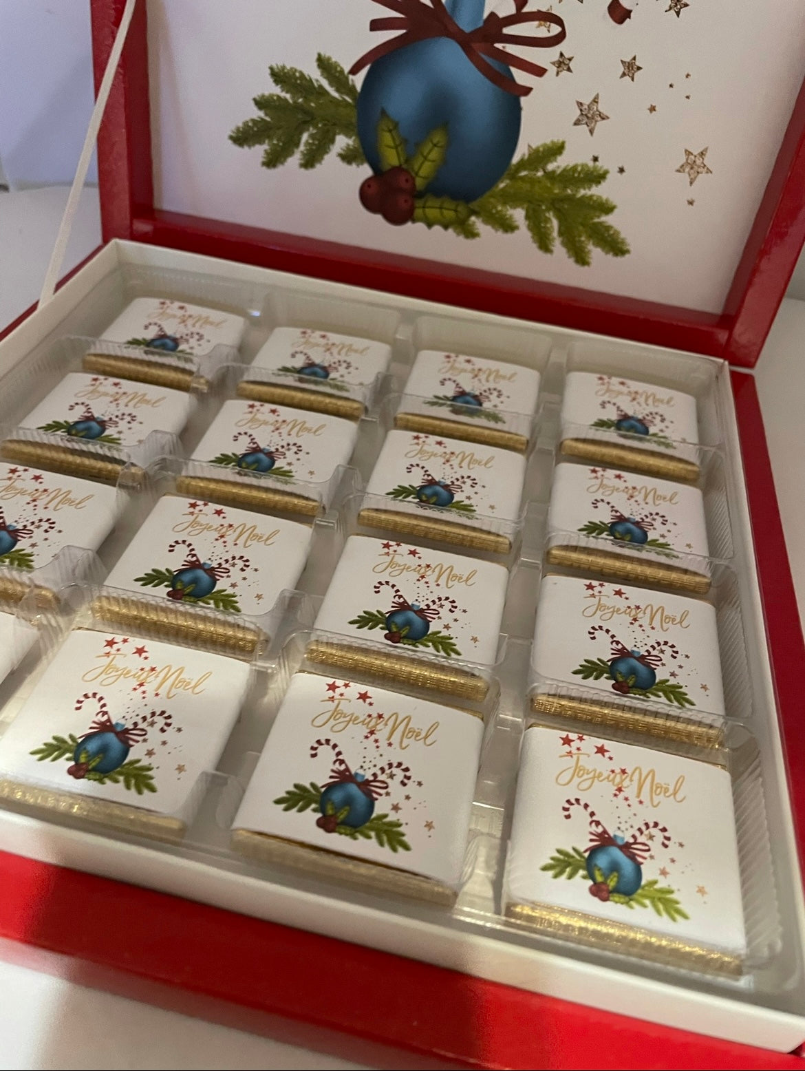 Boîte de chocolats de Noël